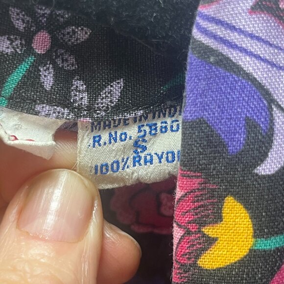 intage Avon Floral Ruffle Open Front Blazer Jacket - Size Small - Picture 3 of 6